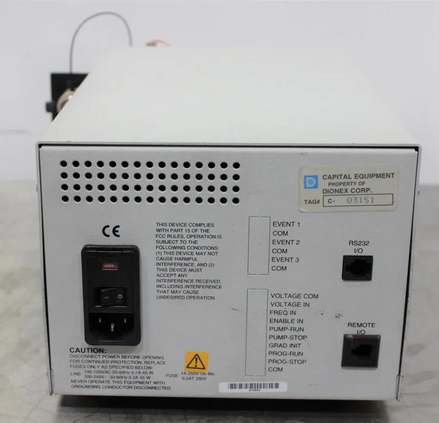 Dionex AXP-MS Auxiliary Mass spectrometer  Pump