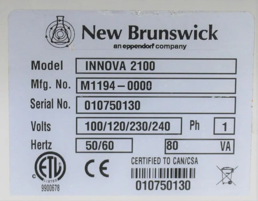 New Brunswick Innova 2100 Shaker
