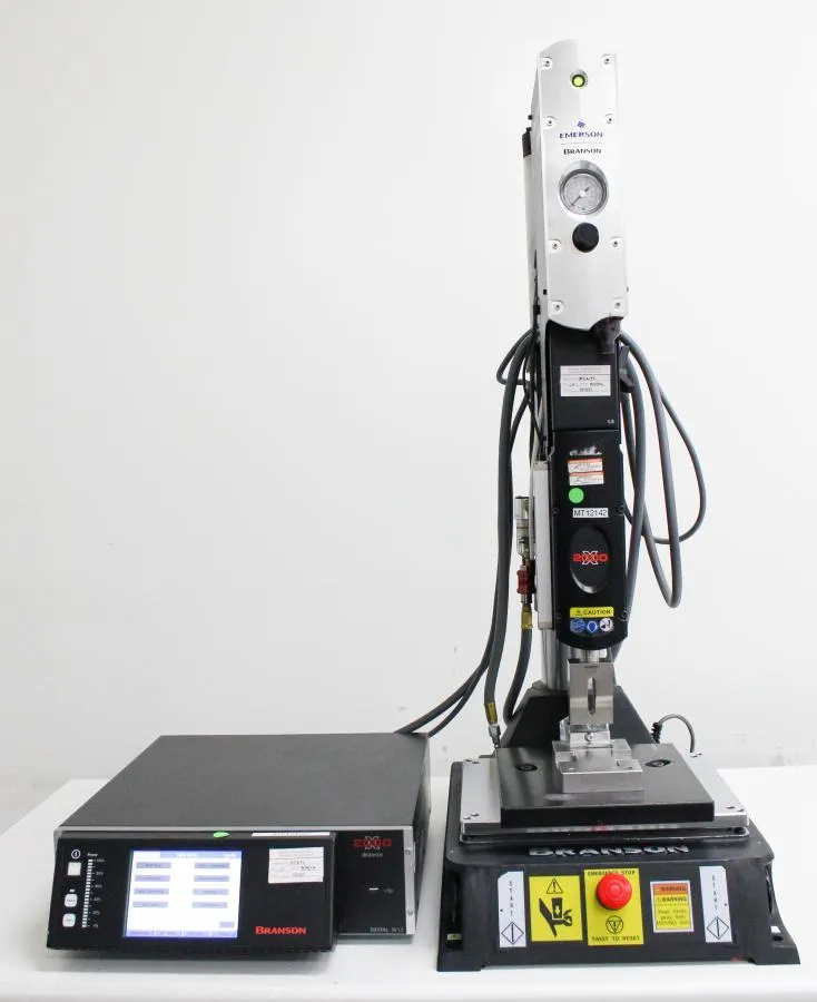 Branson 2000X Series Ultrasonic Welding System Actuator AED & 2000 XDT w/ Table