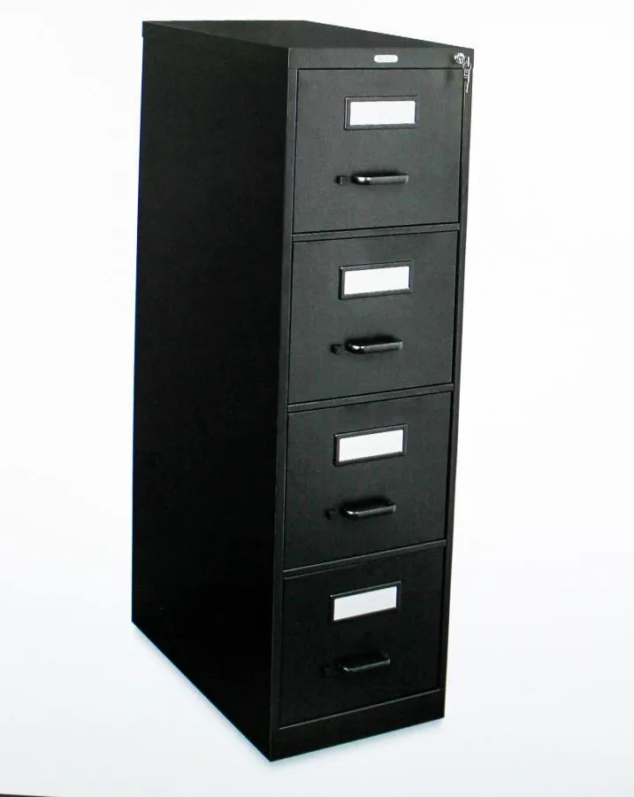 ULINE  Vertical File Cabinet with 4 drawer-Black model: H-1915BL