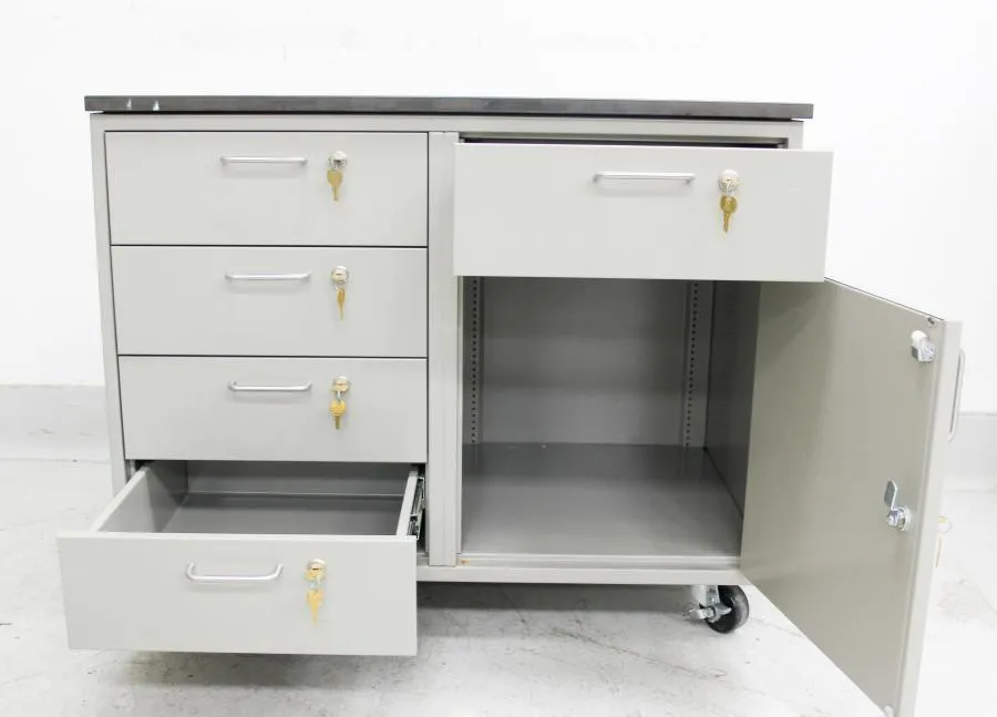 Fisher Hamilton Lab Cabinet with Castors, 5 Drawers, 1 Door