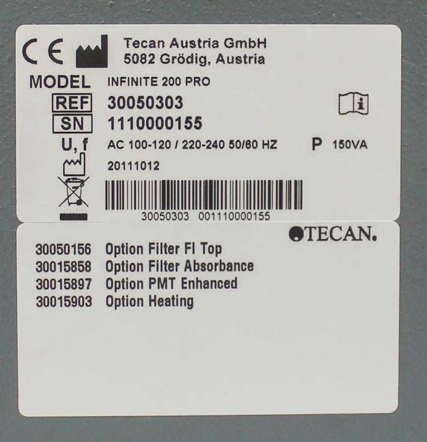 TECAN Infinite Microplate Reader F200 Pro