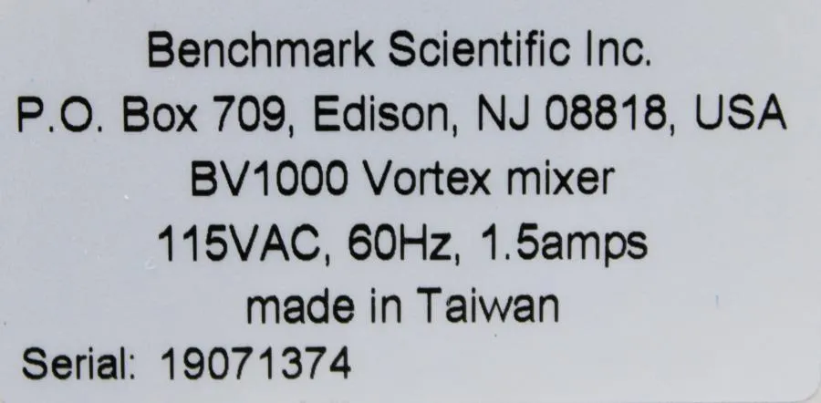 Benchmark Scientific BV1000 Vortex Mixer