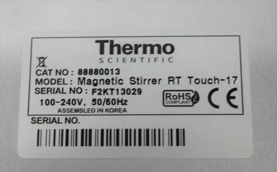 Thermo Scientific 88880013 RT Touch Stirrer