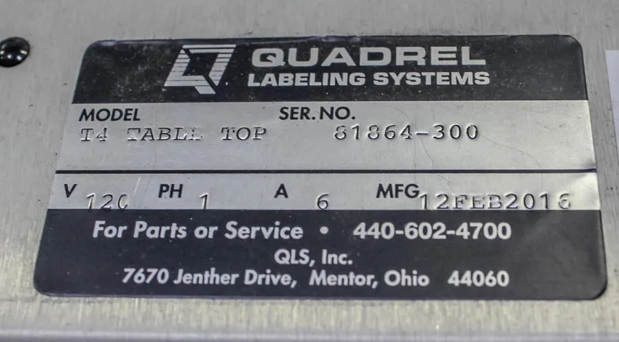 Quadrel Labeling ms T4 Tabletop Wrap Labeling CLEARANCE! As-Is