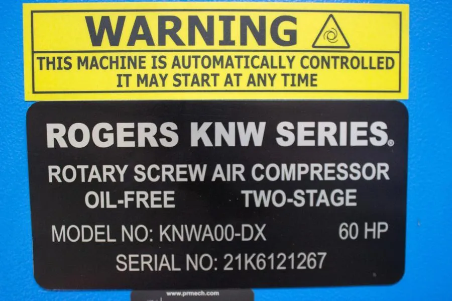 Rogers KNW Series Air Compressor Oil Free two stage