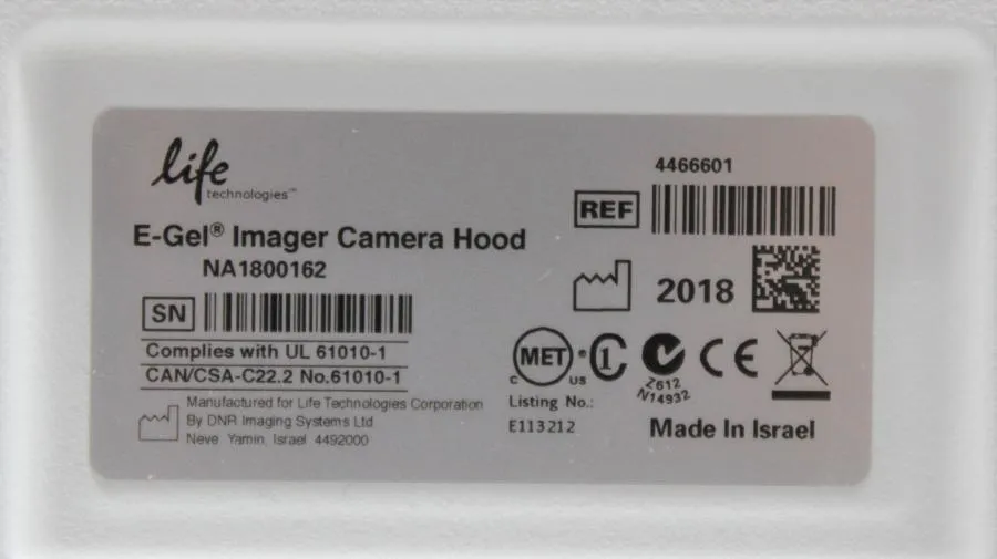 E-Gel Imager Camera Hood 4466601 Unit CLEARANCE! As-Is