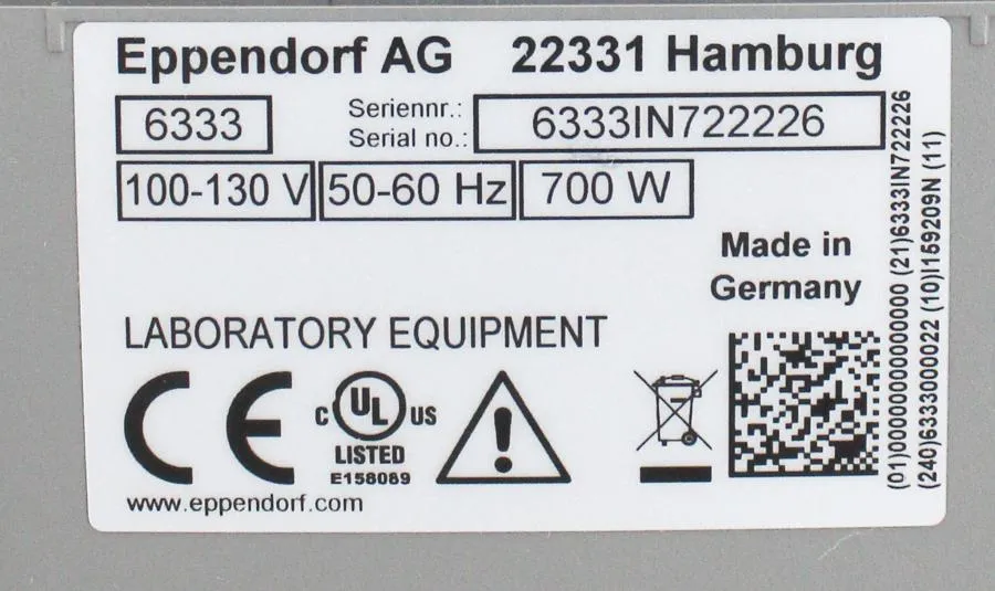 Eppendorf AG  Flexlid Mastercycler Nexus PCR Thermal Cycler 6333