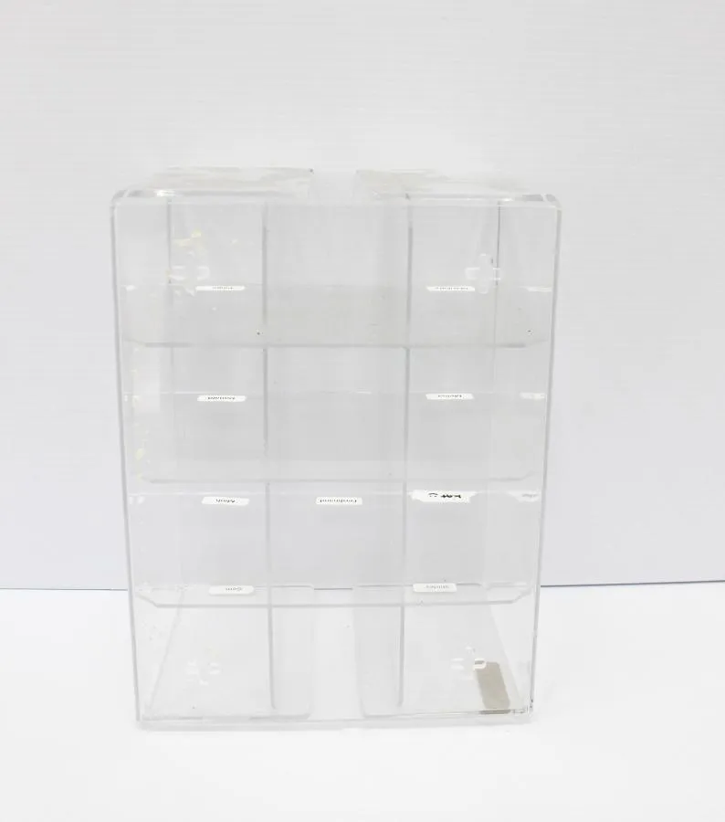 Fisherbrand clear plastic dispenser with 12 compartments
