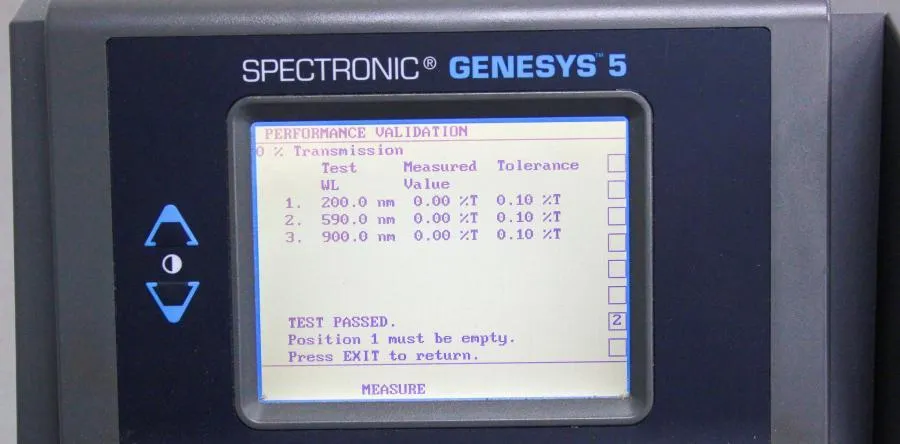 Spectronic Genesys 5 UV/Visible Spectrophotometer CAT# 336001
