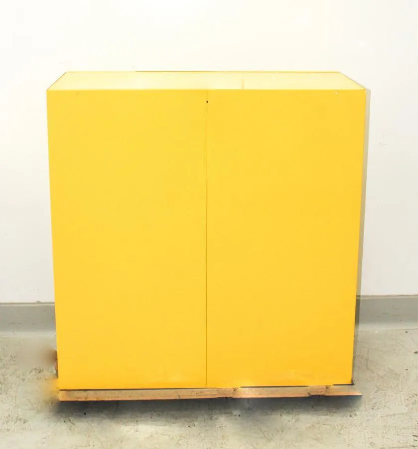 Uline Standard Flammable Storage Cabinet-manual Doors, Yellow-30 Gal. H-1563M-Y