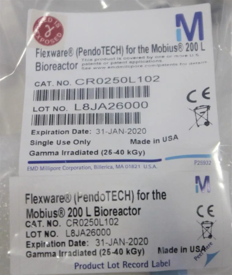 EMD Millipore Flexware for the Mobius 200L -Bioreactor CLEARANCE! As-Is