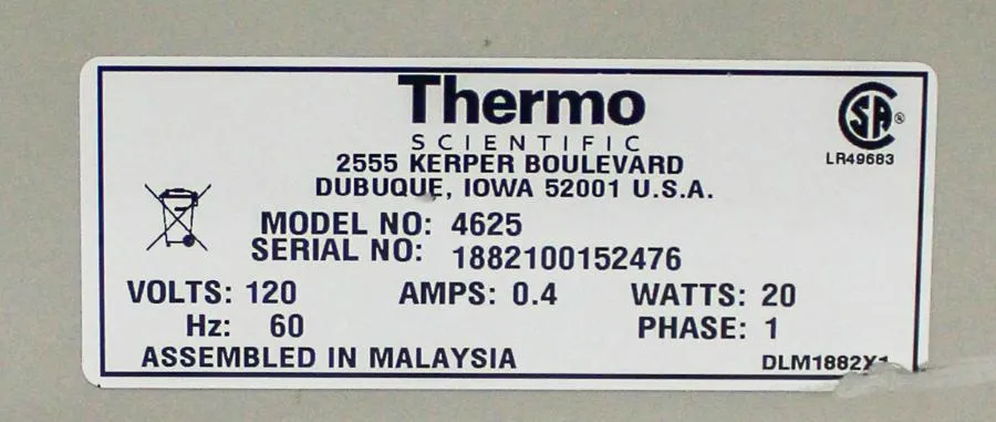 Thermo Scientific Titer Plate Shaker Model: 4625
