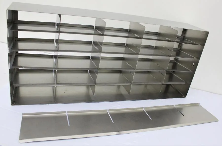 Stainless Steel Freezer Racks Upright ULT  Holds 25 boxes 5x5