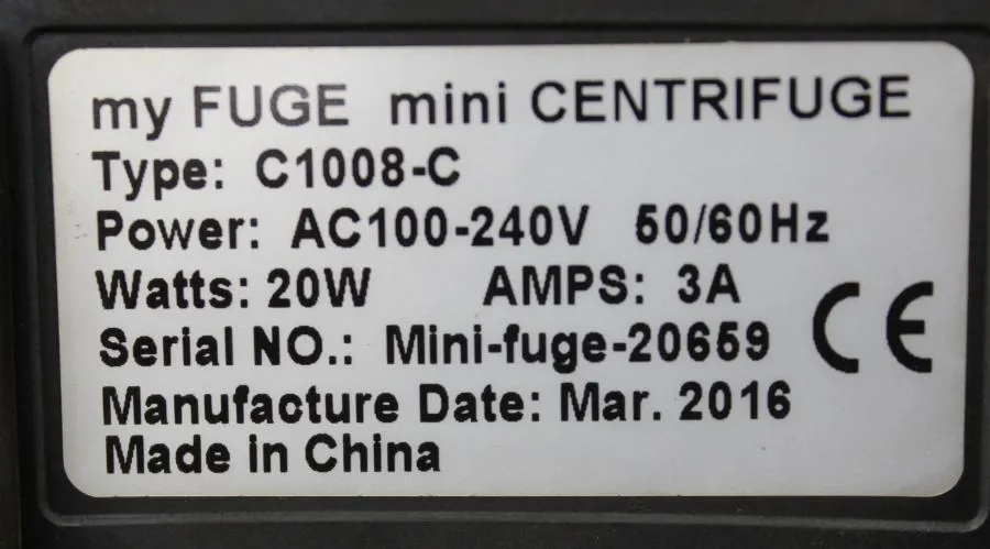 Benchmark MYFUGE Mini Centrifuge C1008-C