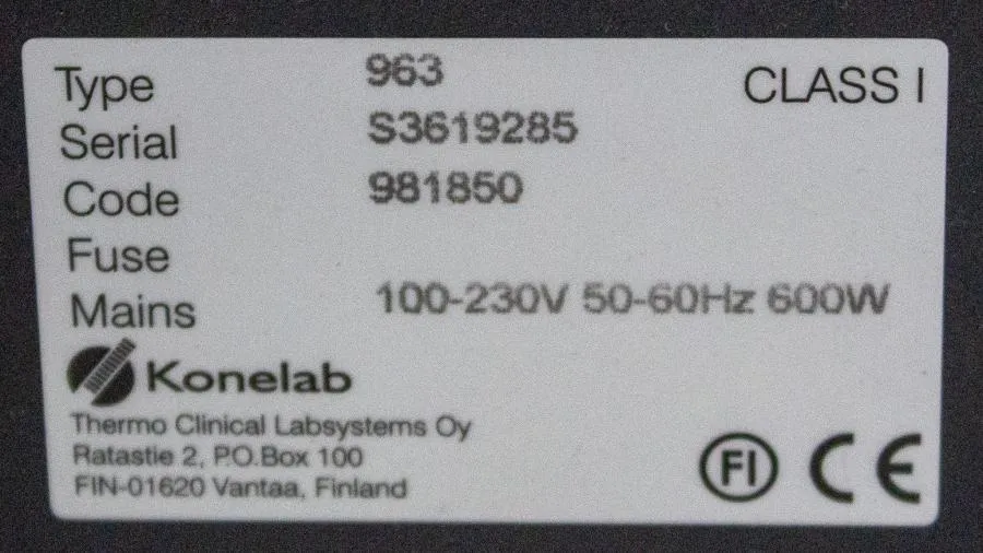 Thermo Konelab 30 Chemistry Analyzer 981850 CLEARANCE! As-Is
