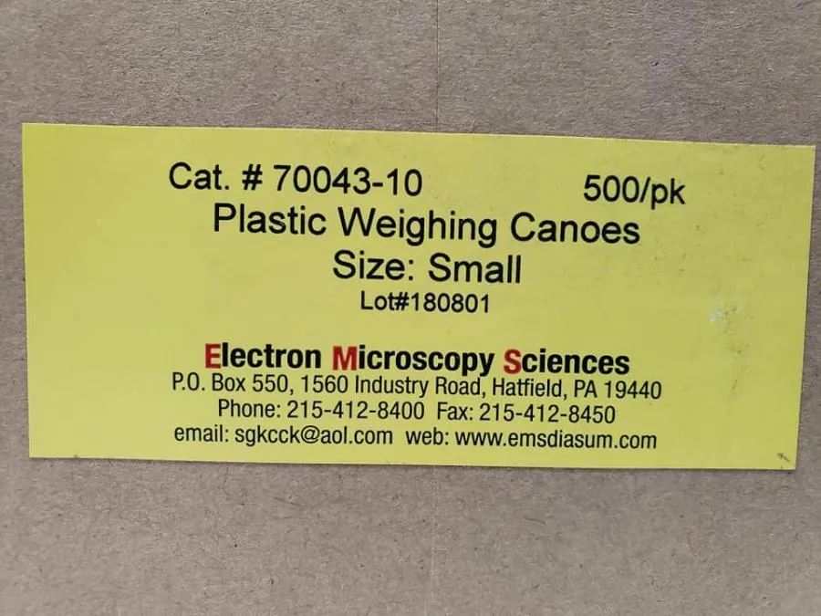 Electron Microscopy Sciences Small Plastic Weighing Canoes 70043-10 500/pk