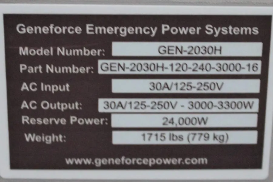 Geneforce Emergency Power System GEN-2030H