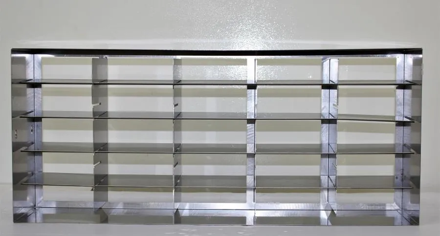 Stainless Steel Freezer Racks Upright ULT  Holds 25 boxes 5x5