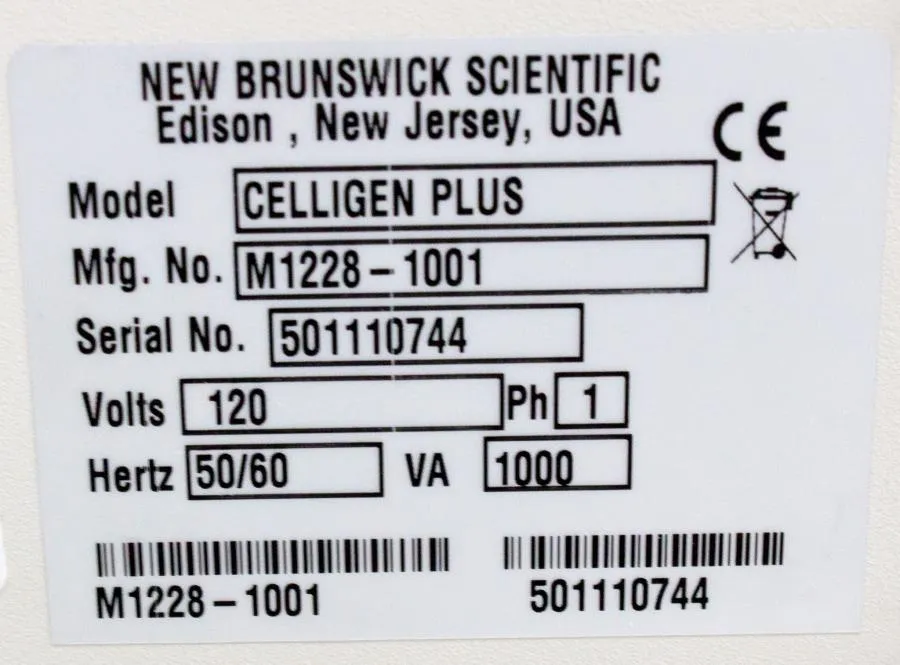 New Brunswick Celligen Plus Batch Continuous Cell Culture Bioreactor