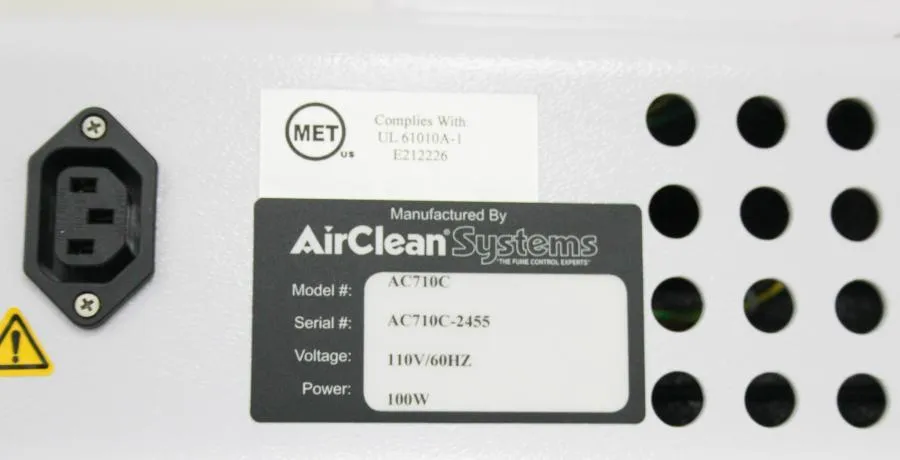 AirClean Systems PowderSafe Ductless Balance Type A  Enclosure AC710C