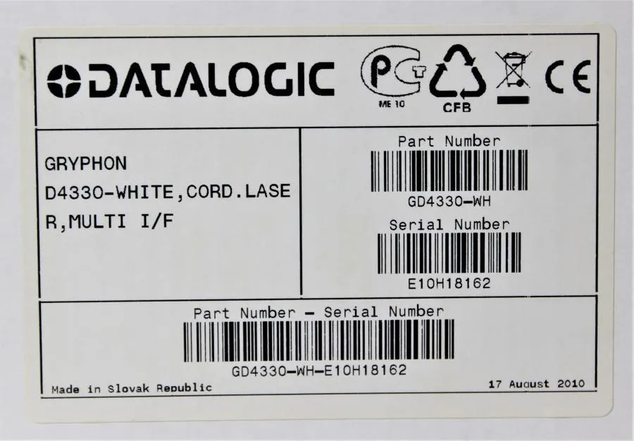 Datalogic Gryphon L GD4300 Barcode Scanner