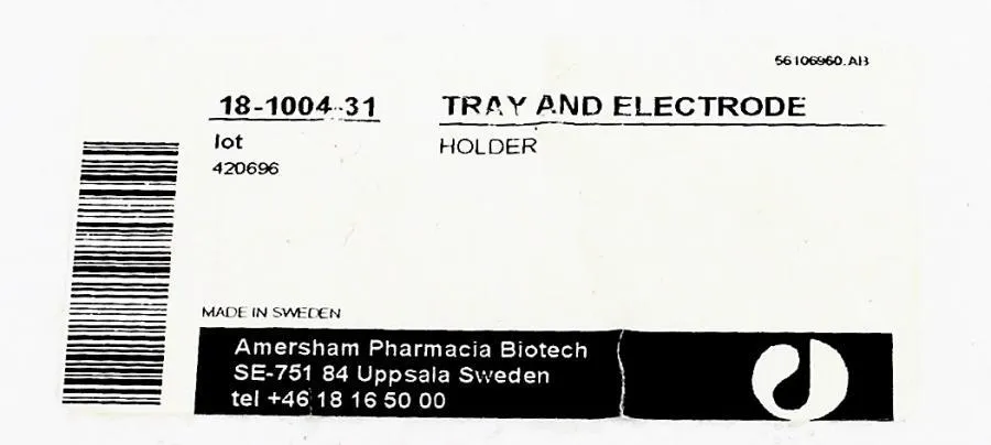 Ammersham Pharmacia Biotech Electrode Holder, Immobiline Strip Tray 18-1004-31