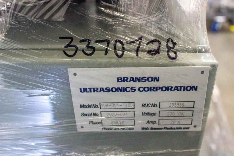 Branson 2000X Series Ultrasonic Welder System Model 109-801-1466