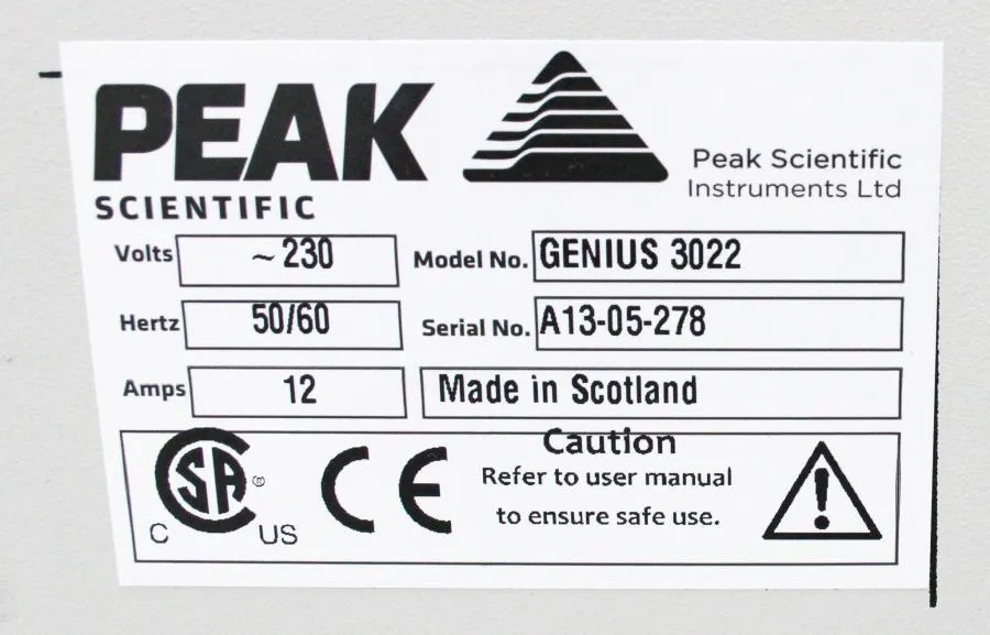 Peak Scientific Genius 3022 Nitrogen Generator