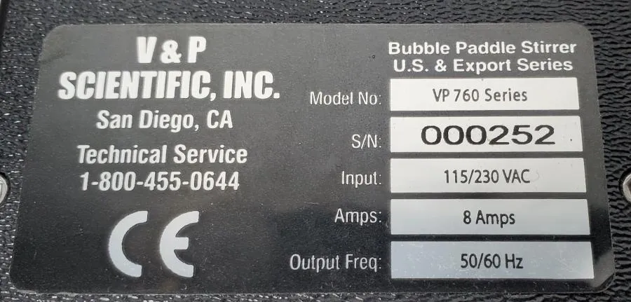 V&P Scientific VP 760 Series Bubble Paddle Stirrer w/ Control KBMD-240D