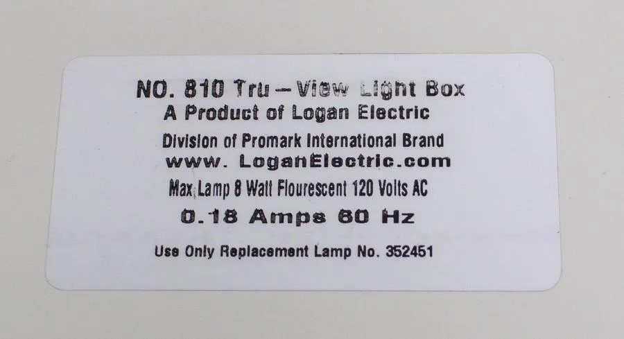 Logan Electric 8 x 10 Light Box