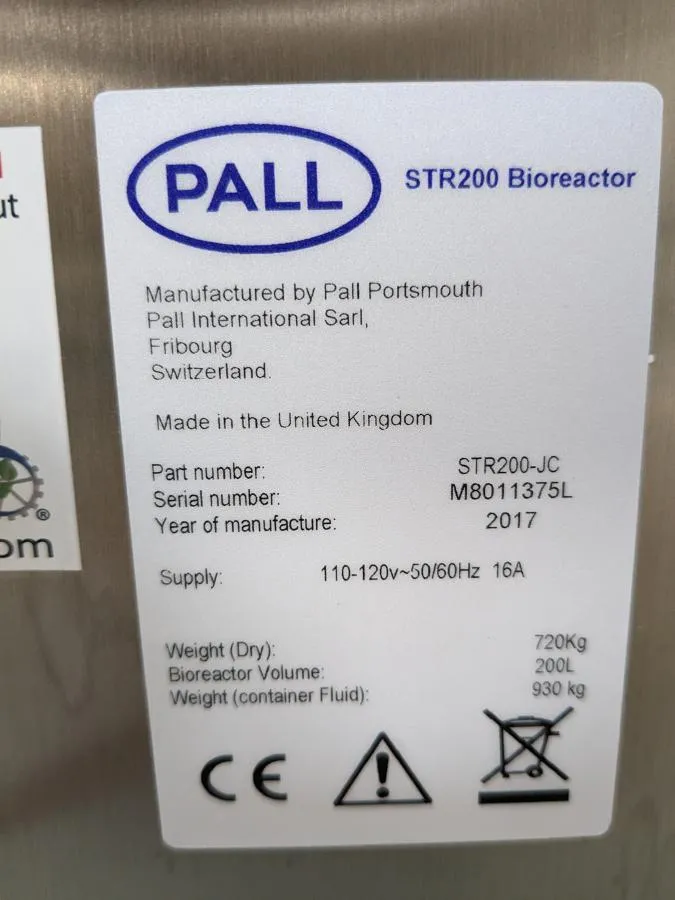 Pall STR200 Bioreactor
