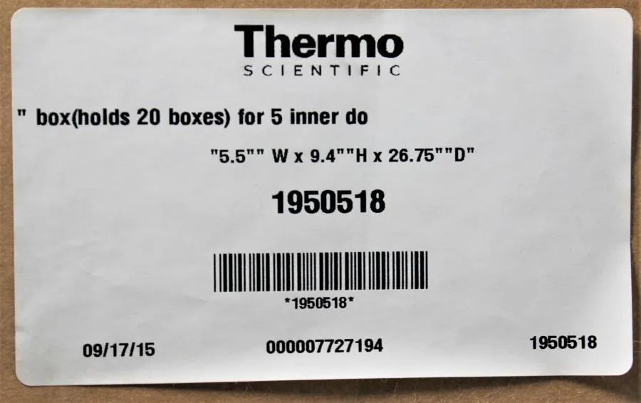 Thermo Scientific 20 Place Freezer Racks 1950518 Qty 3