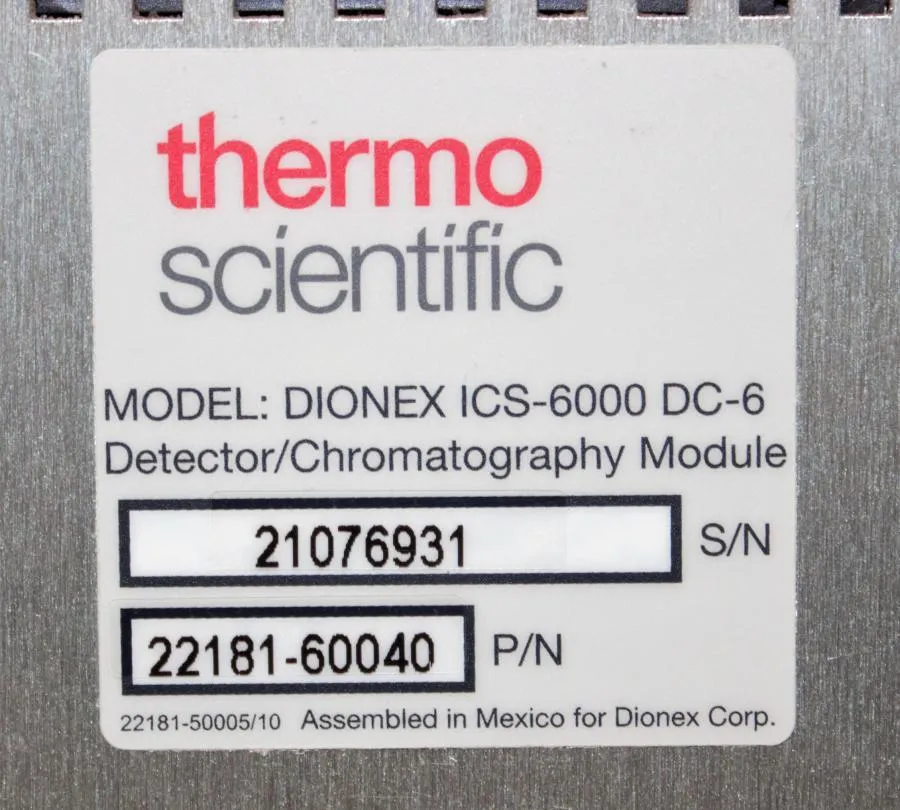 Thermo Scientific Dionex ICS-6000 DC Detector/Chromatography Compartment