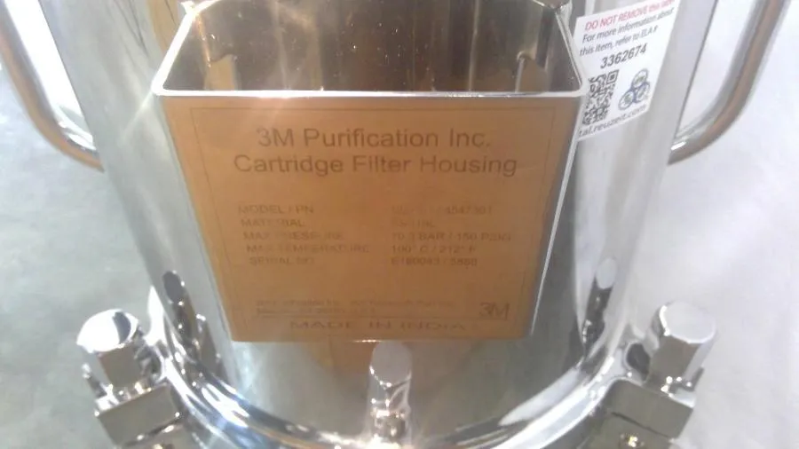 3M Purification Inc.  Cartridge Filter Housing Model 12ZPB1 / 4547301