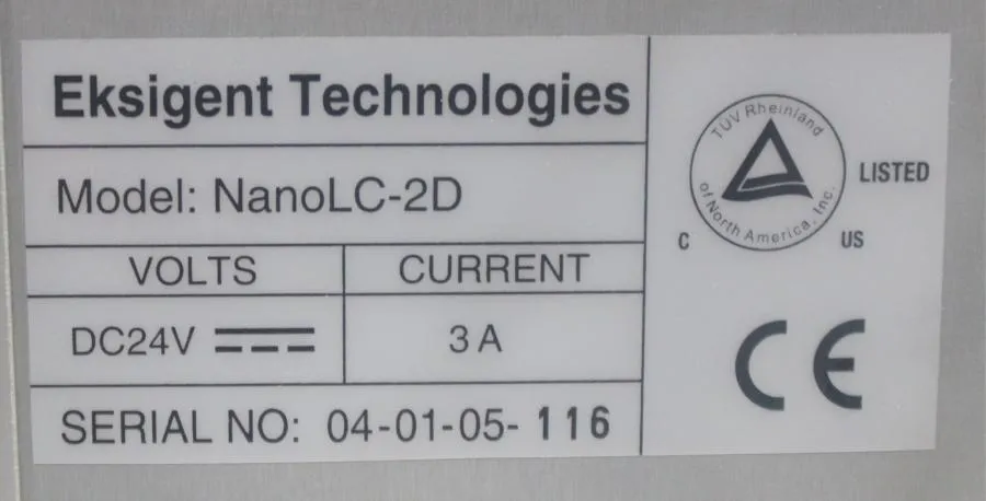EKSIGENT 920 Autosampler w/ NanoLC 2D HPLC System