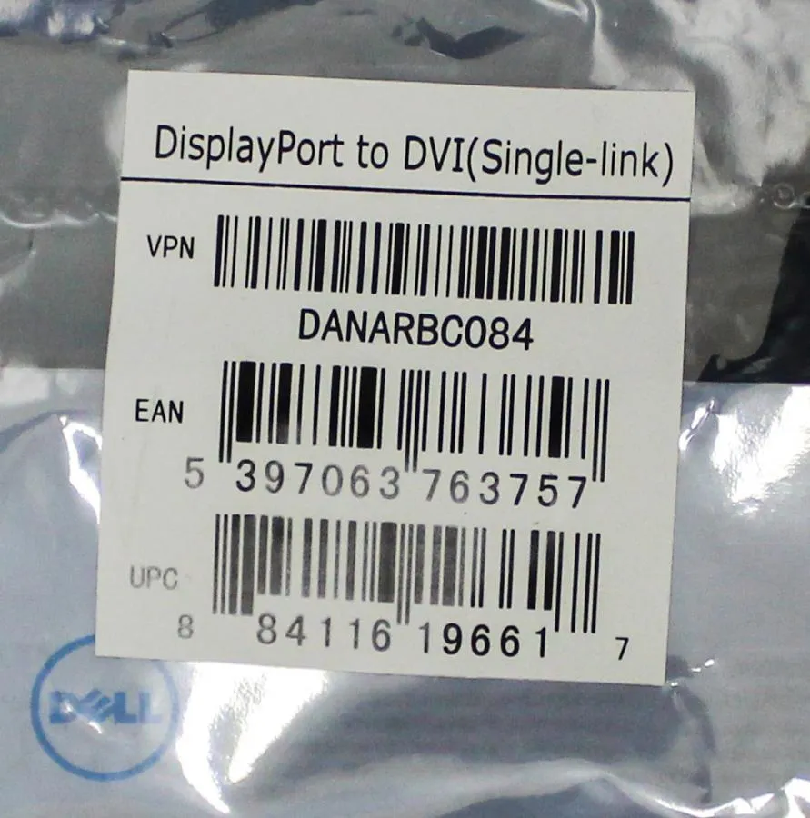 DELL Adapters Display port to DVI box of 80 pcs. 64XF6
