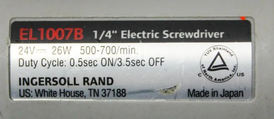 Ingersoll Rand Control Module EC24N / EL1007B Electric Screwdrirver
