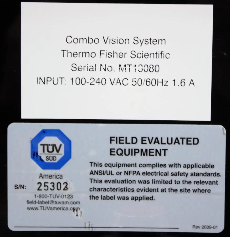 Thermo Fisher Scientific Combo Vision System Custom Built