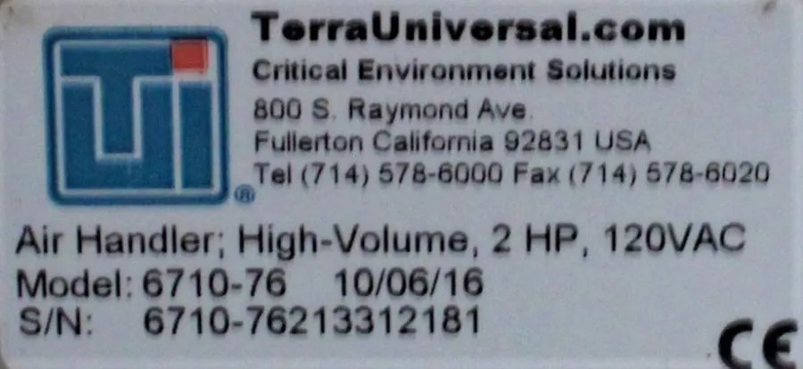 Terra Universal Air Handler 6710 76