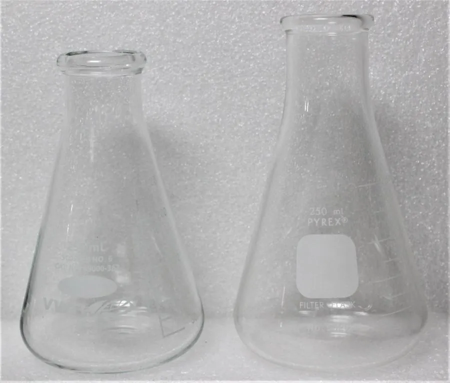 VWR and Pyrex Filter Flasks 250mL 5320 and 89000-362 Lot of 11