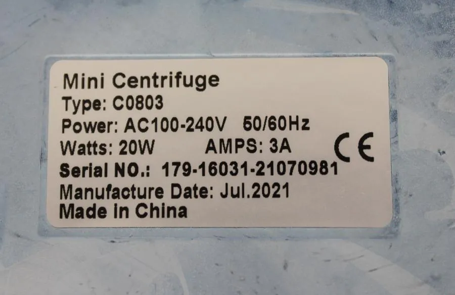VWR C0803 Mini Centrifuge