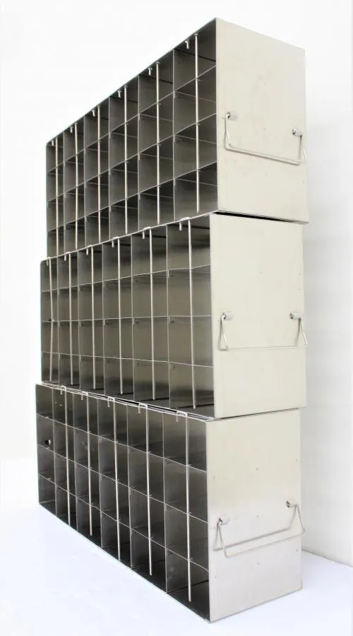 VWR CryoPro Qty:3 racks Upright ULT Freezer Racks Stainless Steel 24 boxes / 6x4