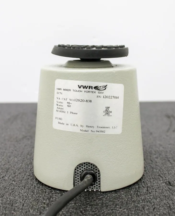 VWR Fixed Speed Touch Mini Vortex Mixer CAT: 12620-838