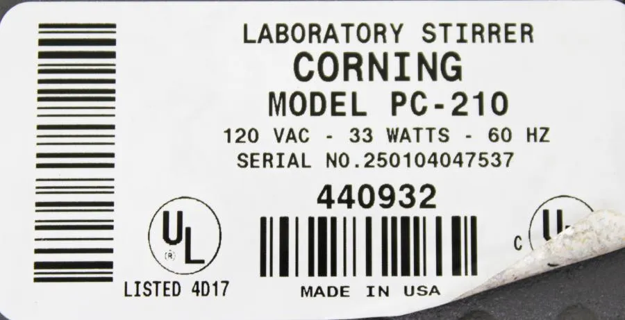 CORNING laboratory PC-210 Stirrer
