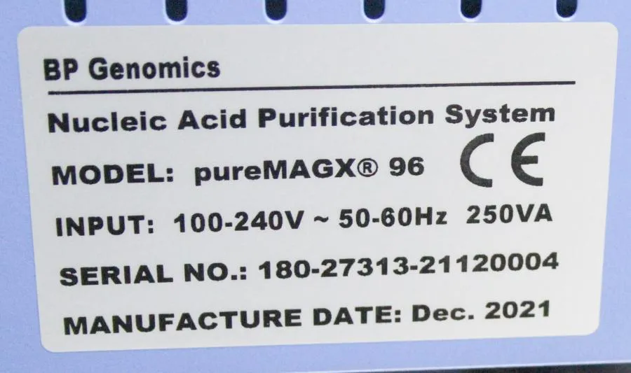 BP Genomics pureMAGX 96 Acid Purification System