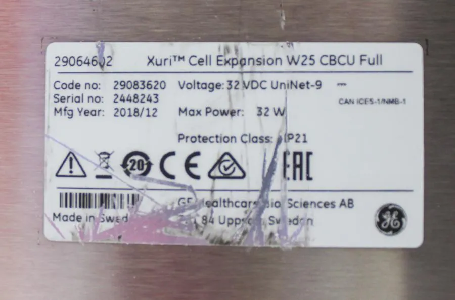 GE Healthcare Xuri Cell Expansion System W25