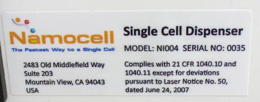 Namocell Hana Single Cell Dispenser NI004
