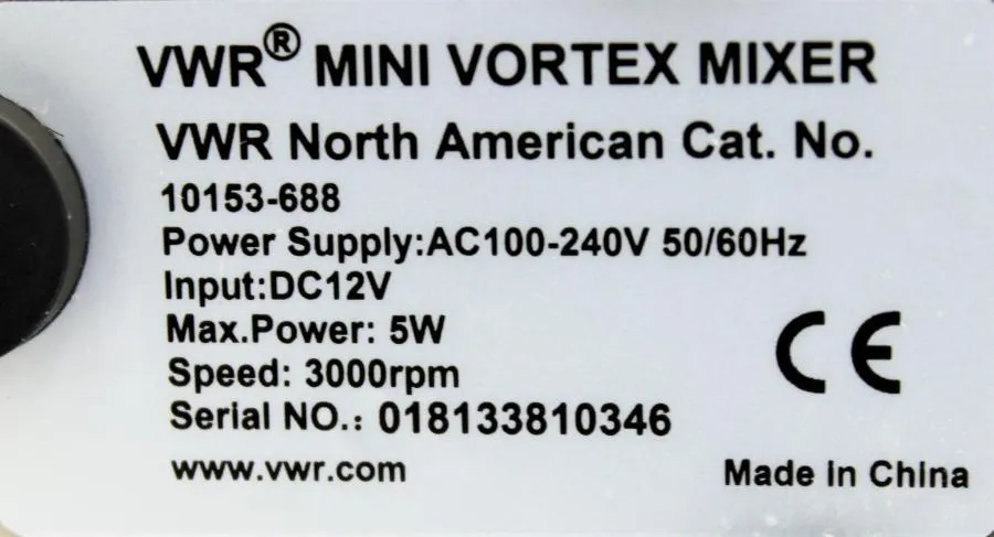 VWR Mini Vortex Mixer 10153-688