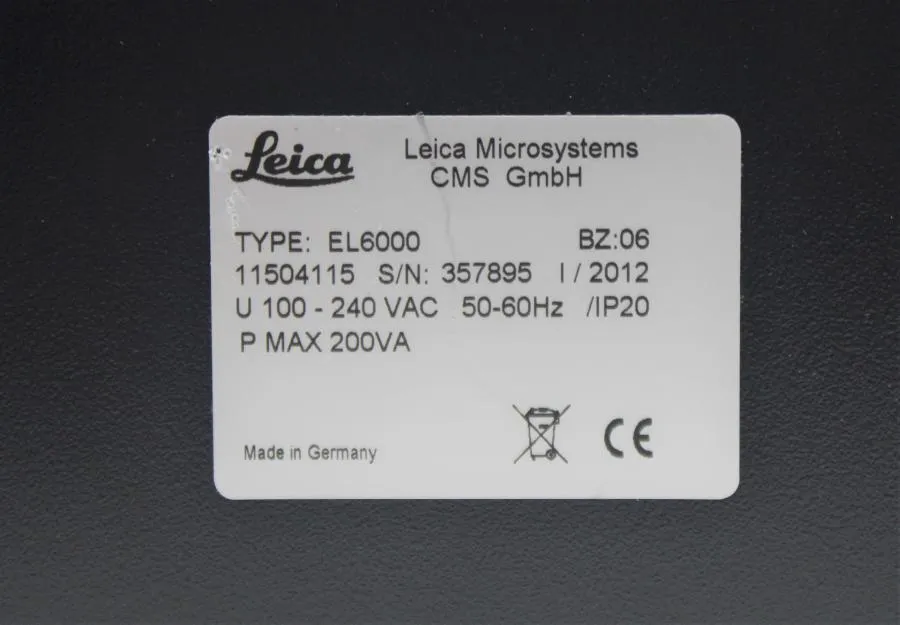 Leica EL6000 Fluorescence Light Source CLEARANCE! As-Is